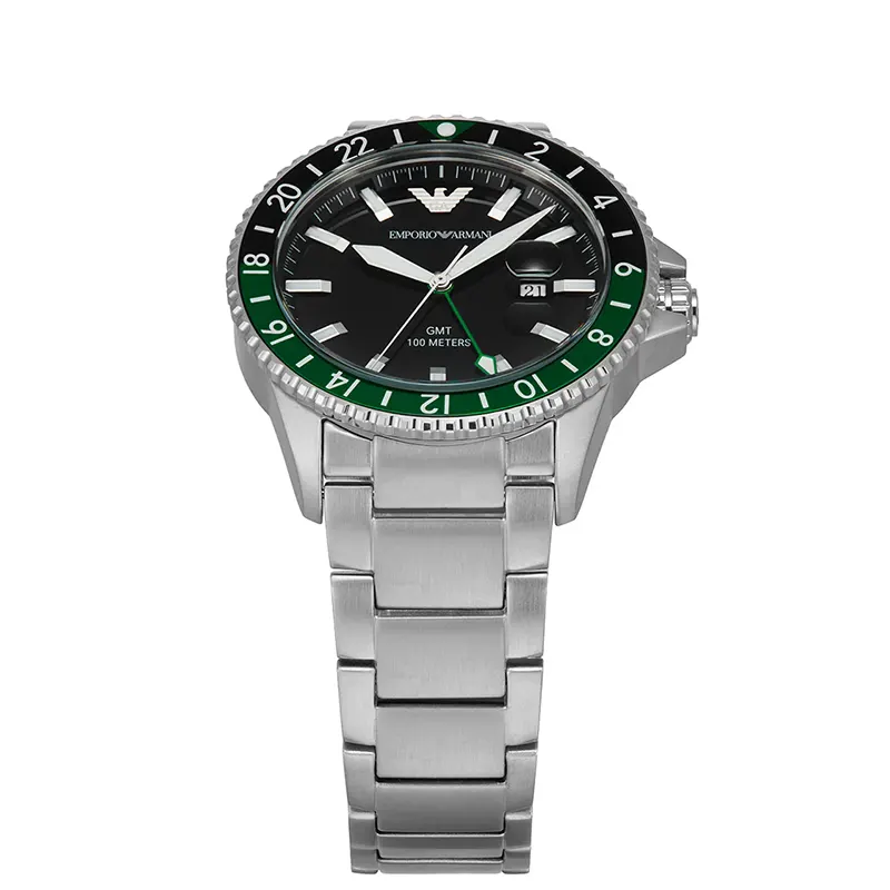 Emporio Armani Sea Explorer Diver GMT 'Batman' Men's Watch- AR11589